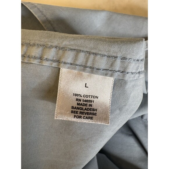 Drake Cinco Ranch Western Acid Wash Snap Shirt Dusty Blue Men’s Large - Picture 10 of 11